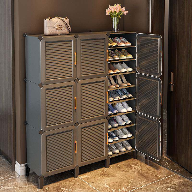 简易鞋柜家用门口楼道外新款2025室内多层防尘收纳塑料鞋架子