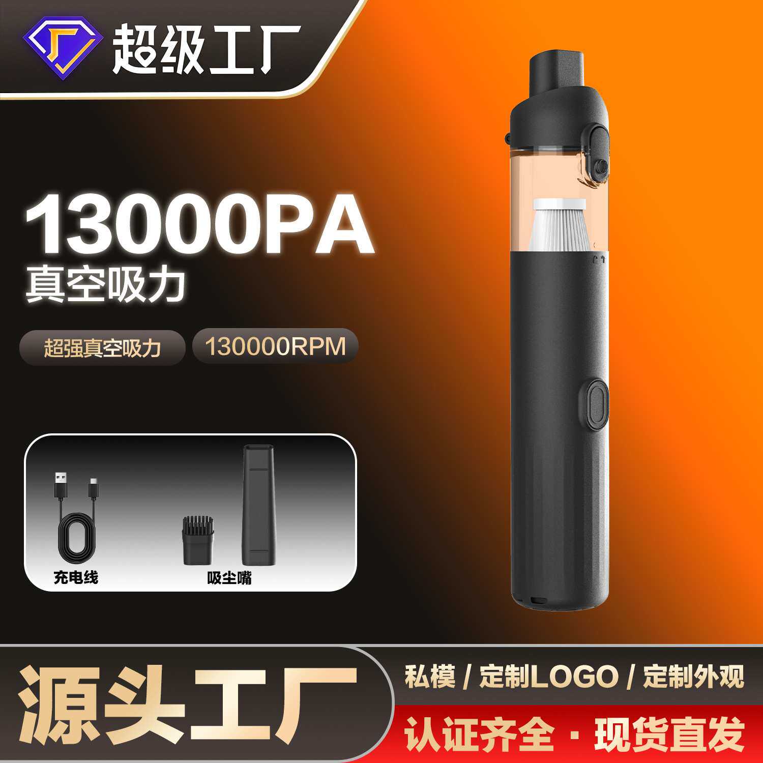 6月新款无刷MINI手持吸尘器车载真空家用无线便携式汽车吸尘器