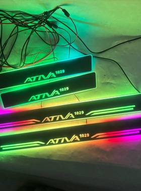 4片适用于Perodua ativa流光动态门槛条带LED灯幻彩迎宾踏板改装