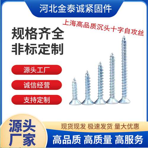 高强度平头自攻螺丝门窗钉加硬十字自攻螺钉M3-M6木牙螺丝钉螺栓