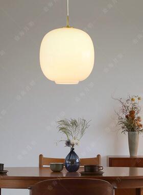 丹麦设计师VL45玻璃灯球形卧室日式酒店餐厅吧台轻奢白色橱窗吊灯