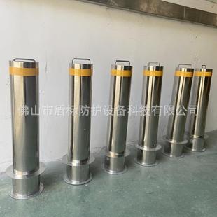 源头厂家生产移动拆卸式带锁不锈钢防撞柱不锈钢隔离阻拦带锁车档