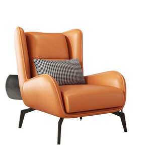 北欧简约单人沙发椅小户型科技布高靠背躺椅懒人老虎椅客厅休闲椅