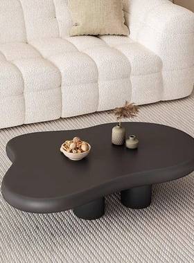 Tal云朵茶几黑色法式轻奢家用客厅简约现代小户型创意异型侘寂风