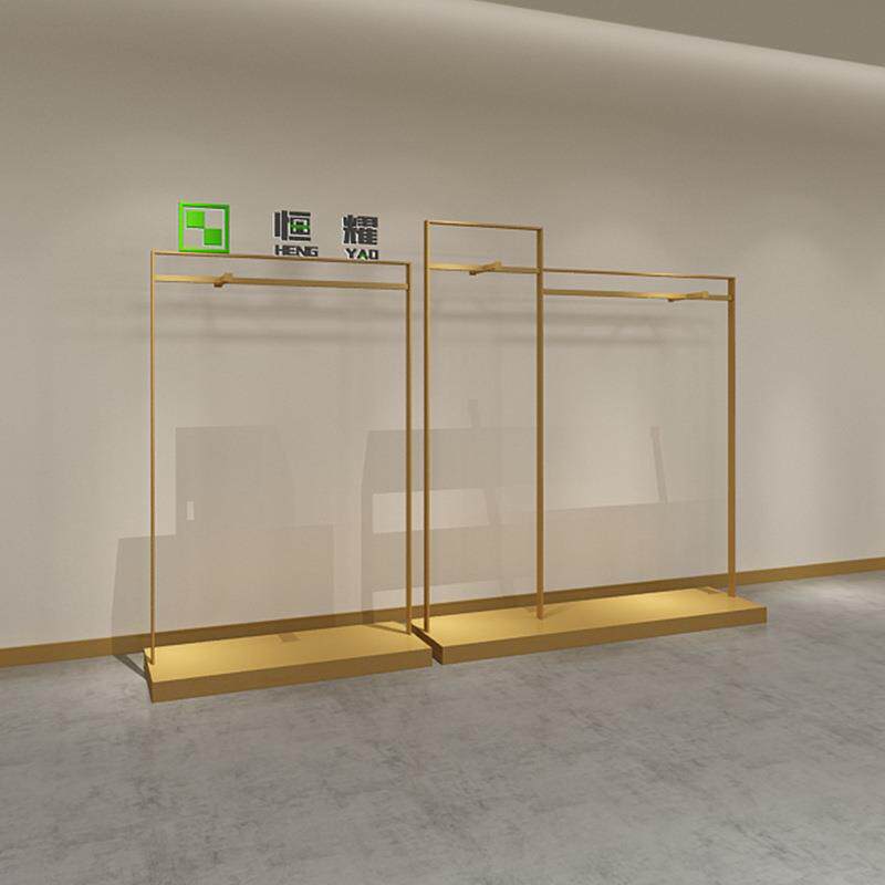 道具直销钢木服装店展示货架衣服落地式中岛架装饰展示道具