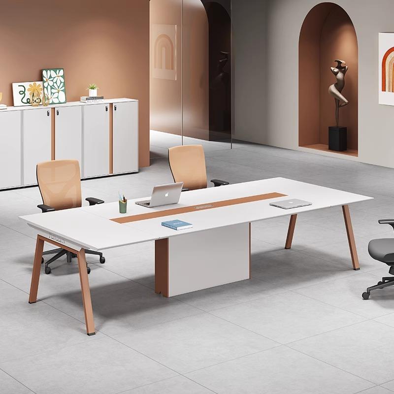时尚会议桌洽谈桌长桌椅组合现代简约会议室长条公司6人小工作台