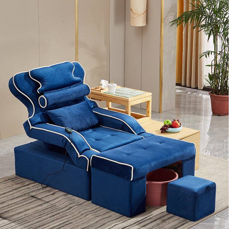 足浴沙发电动按摩桑拿采耳床美甲美睫椅子足疗店洗脚泡脚沐足躺椅