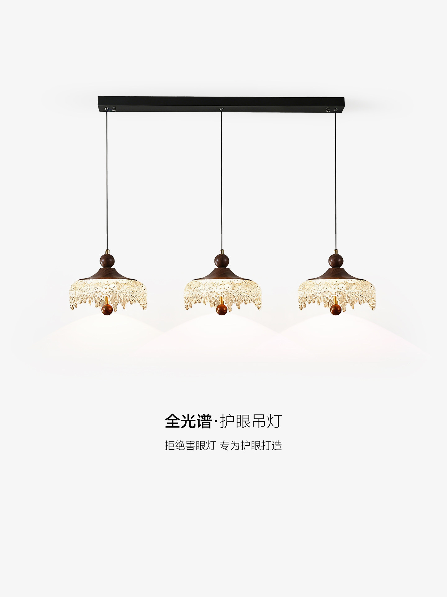 餐厅灯法式中古风三头餐桌饭厅灯2026新款复古水滴玄关床头小吊灯图片