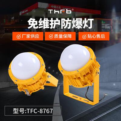 供应BPC8767LED防爆平台灯40W50W60W防眩目护栏法兰式平台灯