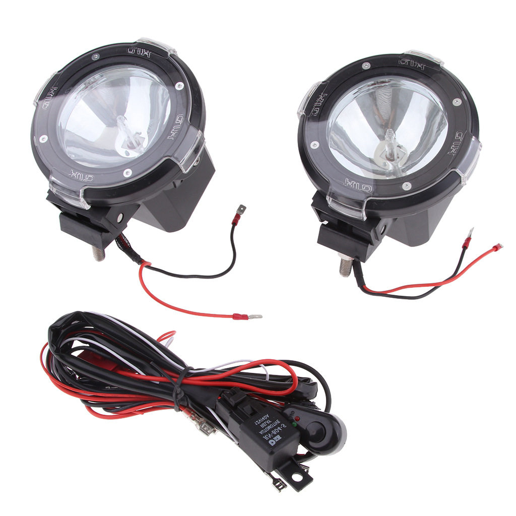 厂家批发12V/100W 4英寸hid工作灯黑圈聚光越野车灯HID户外探照灯