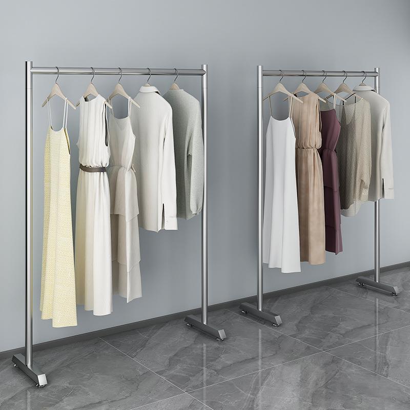 晾衣架落地卧室家用凉衣架挂衣服架子室内简易杆金属不锈钢衣帽架