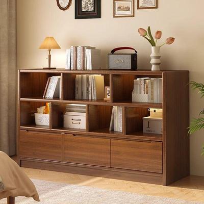 书架带门置物架落地书柜储物柜一体靠墙抽屉卧室床边柜幼儿园柜子