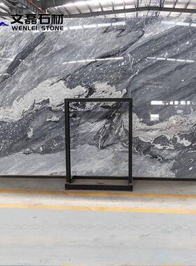 格兰云灰天然大理石灰色石材大板材加工飘窗台过门槛石台面桌