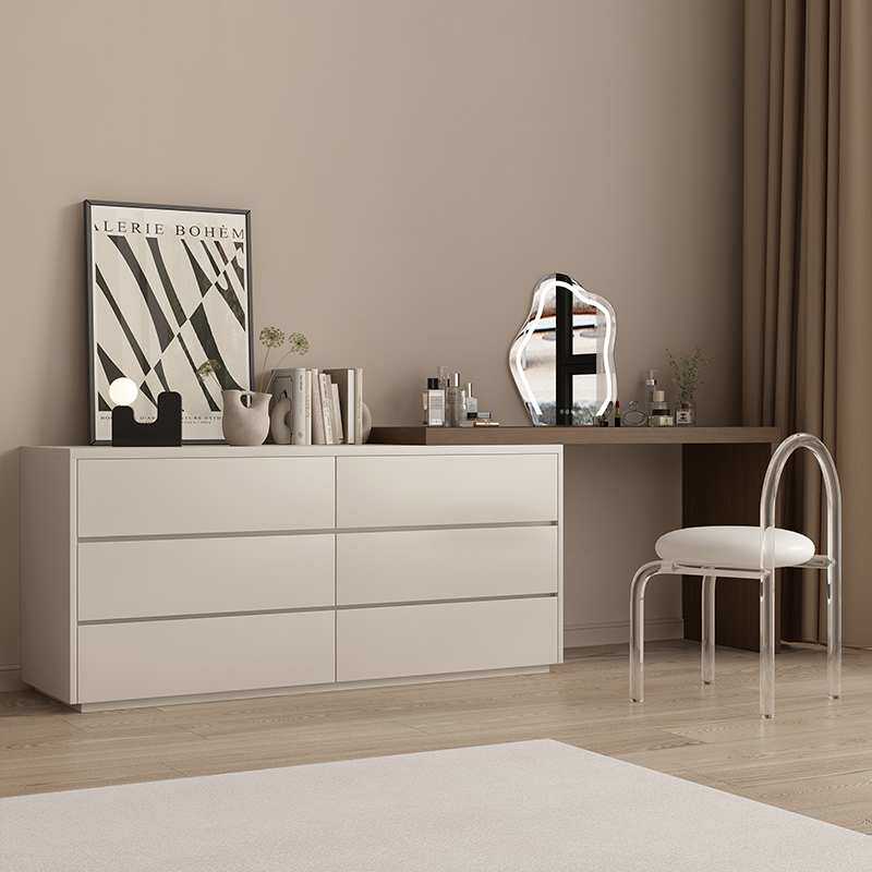 梳妆台收纳柜一体卧室侘寂风网红床尾斗柜伸缩转角化妆桌实木其他