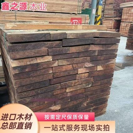 奥坎 原木木棒 大美木豆加工油檀黄 圆盘豆黄金檀黑奥坎大板
