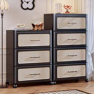 抽屉式收纳柜塑料家用储物柜卧室多层五斗柜客厅落地床头置物柜子