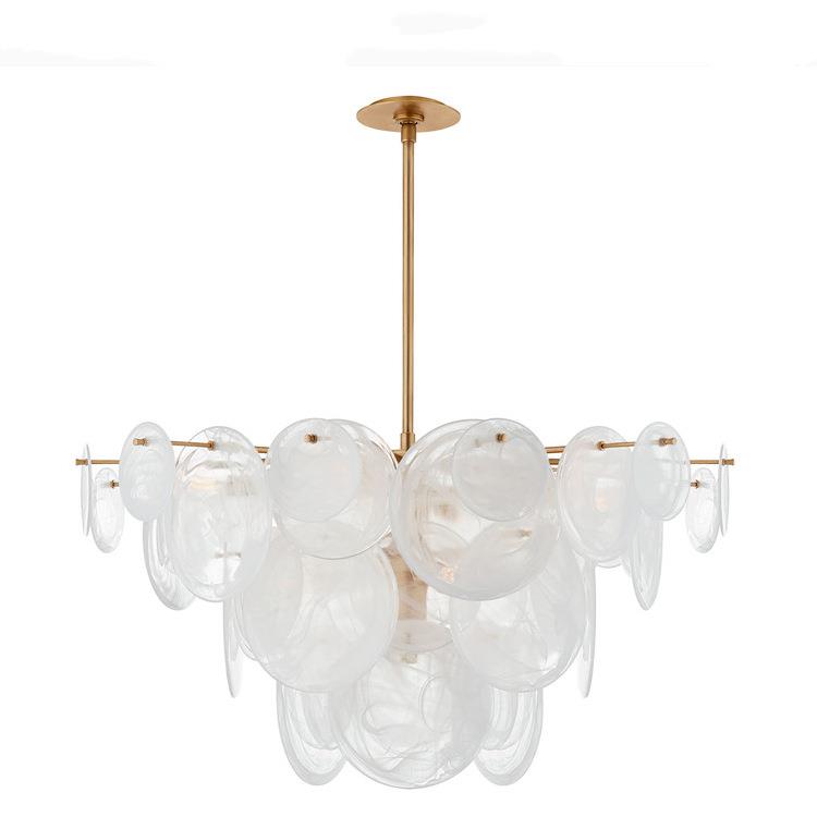 美式雪花片吊灯网红浪漫卧室灯现代简约轻奢客厅吊灯VC灯中山灯具