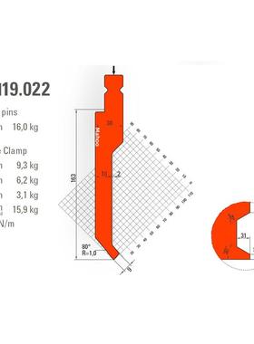 德国通快折弯机模具10年老厂专注TRUMP折弯上下模P163-80-9