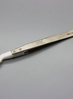 卫特斯WTS-75MZB弯尖头陶瓷镊子防磁耐酸碱耐高温ESD不锈钢夹子