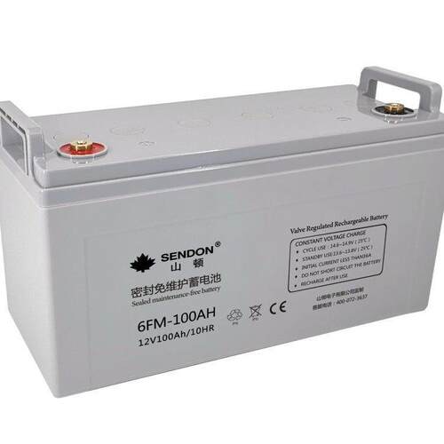 SENDON山顿蓄电池6GFM12-100免维护铅酸蓄电池12V100AH机房备