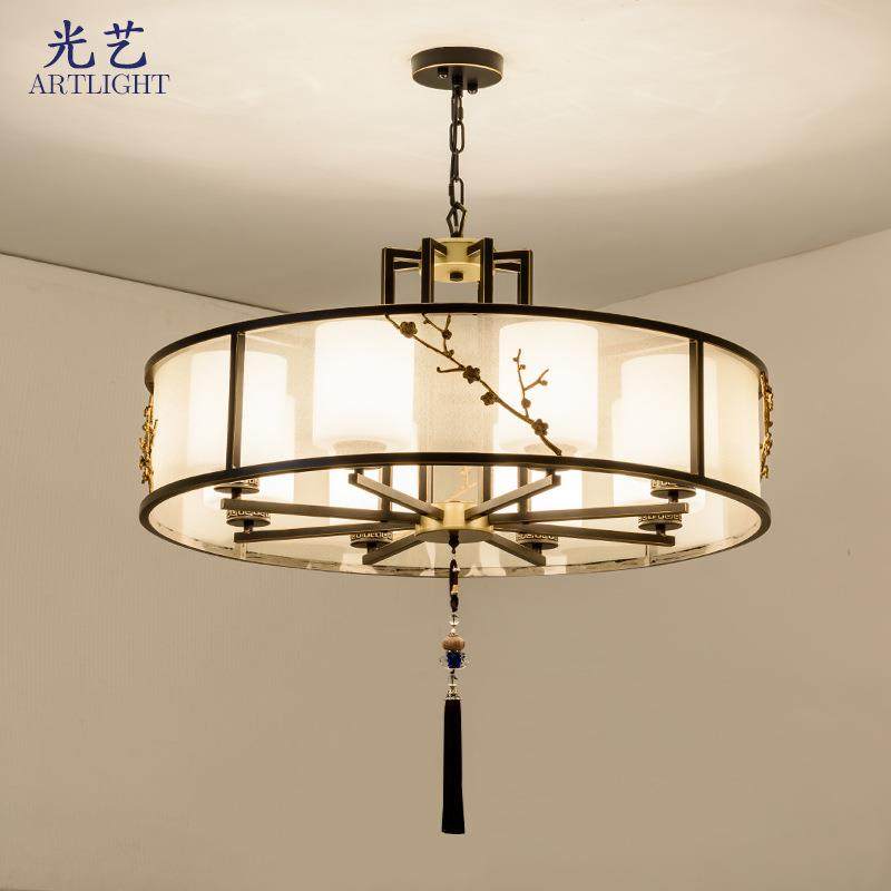 新中式吊灯客厅灯简约现代大气家用风圆形卧室餐厅样板房灯具,基础建材,脚轮/万向轮,淘宝优惠券,粉丝福利购,淘宝优惠卷