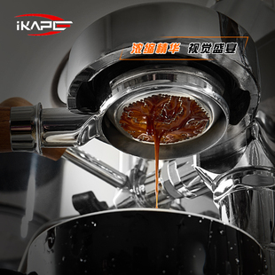 IKAPE意式咖啡无底手柄E61咖啡机改装配件不锈钢实木51/54/58mm