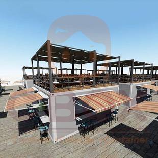 网红集市摆摊商铺商业街集装 箱房改造集成房屋夜市奶茶店铺