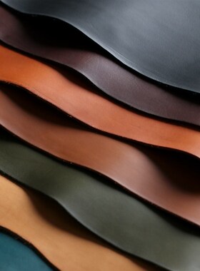 18皮革 意大利Minerva Liscio平纹多脂头层牛皮 植鞣革  手工皮料