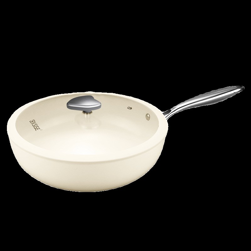 疏思迪鹅卵石陶瓷不粘锅Ksise一锅多用不沾炒锅健康无涂层炒茶锅