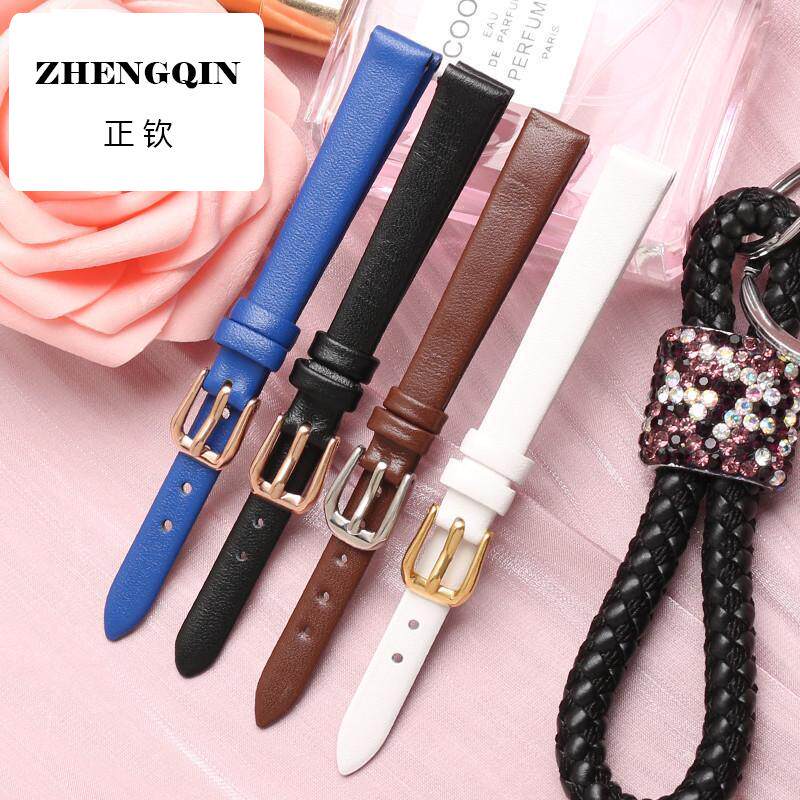 小尺寸真皮表带 适用迪士尼罗西尼纤细手表带牛皮表链 6 8 10mm