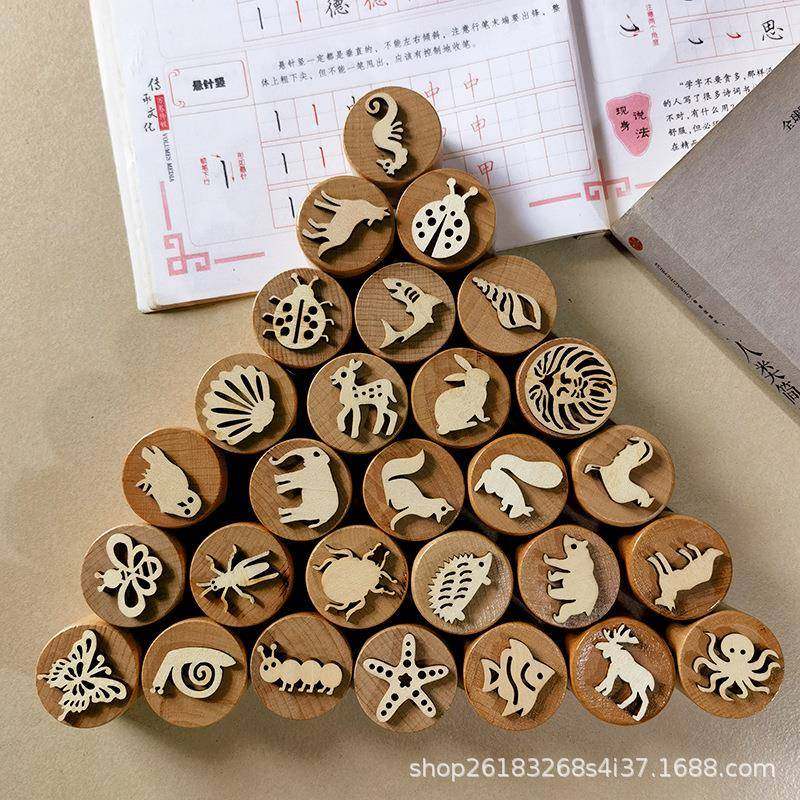 2024新品木质儿童印章玩具彩泥动物联盟压花幼儿园早教教具,收纳整理,烫衣板及配件,淘宝优惠券,粉丝福利购,淘宝优惠卷