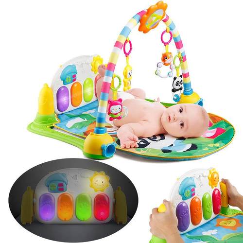 脚踏钢琴婴儿健身架音乐早教锻炼脚踏琴助睡眠灯光多功能健身架