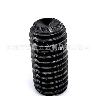 M12防滑花齿无头紧定螺丝DIN916K顶丝机米螺钉内六角凹端滚花