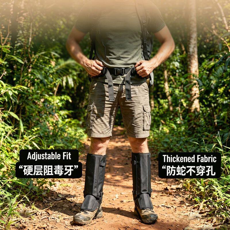 户外爬山徒步防蛇防水训犬护腿套