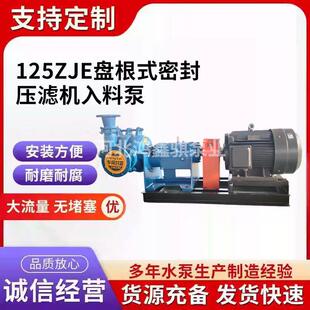125ZJE盘根式密封压滤机入料泵高铬合金煤场污水处理加压入料泵
