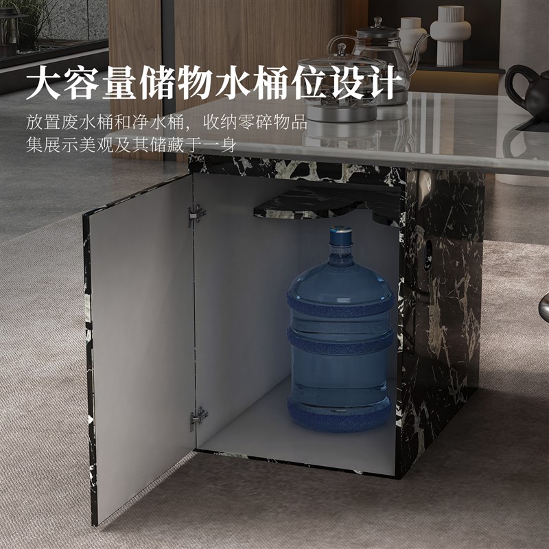 天然进口卡里冰玉高端奢石茶桌别墅会客室茶室高级感大板功夫茶台