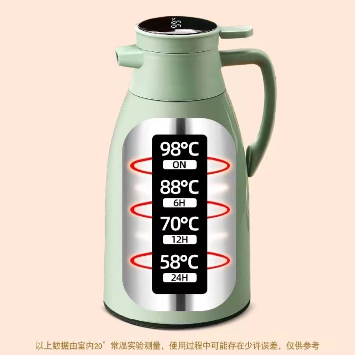 温内胆便携式保温壶双层咖啡壶玻璃水触屏热家用大容量保温显