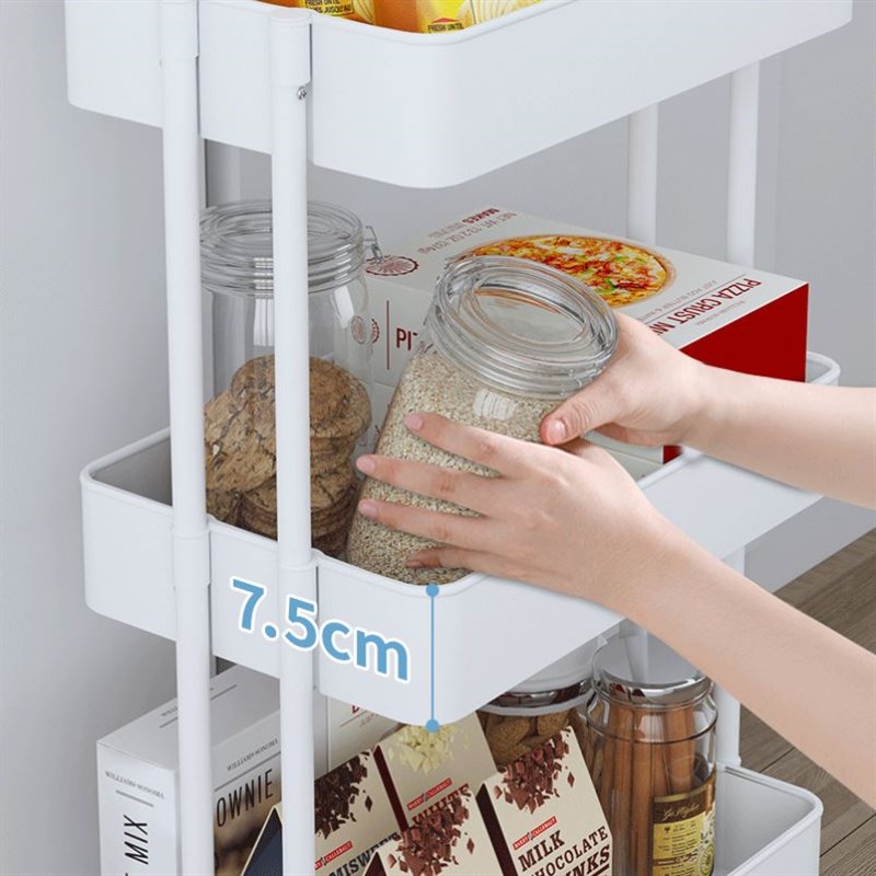 Kitchen storage rack bathroom Shelf Trolley iron shelves