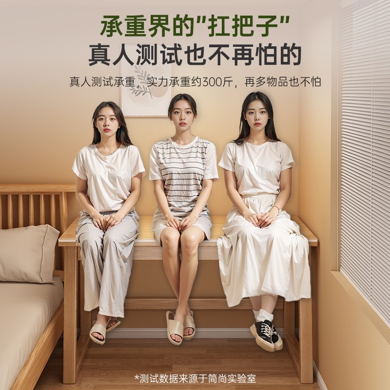 实木书桌书架一体桌子学生家用学习桌女生小型台式办公简易电脑桌