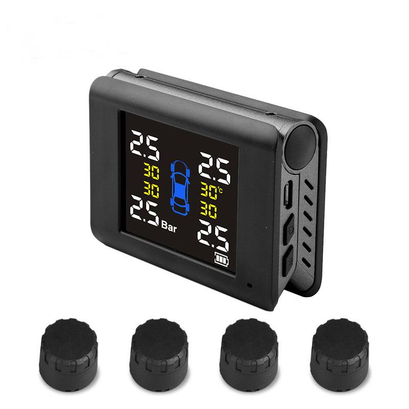 大屏太阳能无线胎压监测器TPMS胎压监测器车载胎压监测仪外置内置