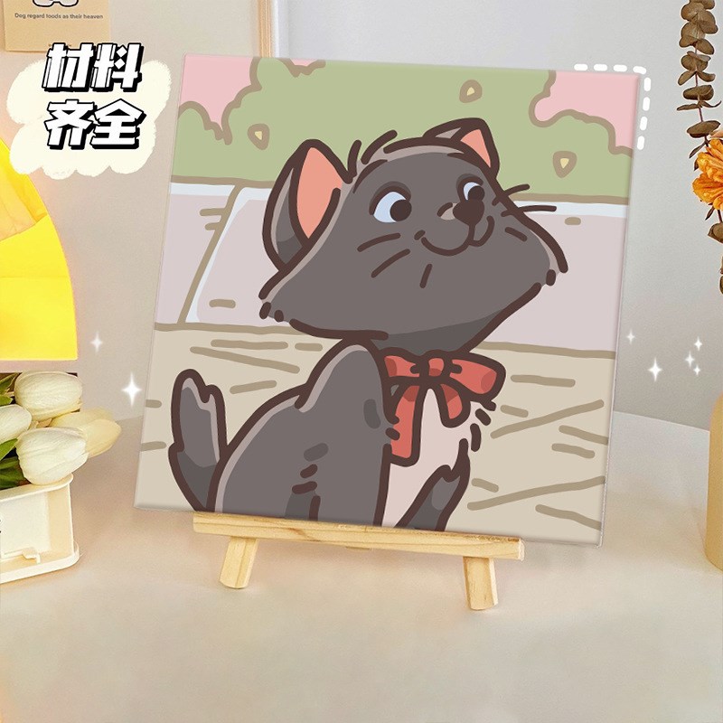 疯狂动物城卡通数字油画diy填色油彩画儿童手工涂色丙烯画装饰画图片