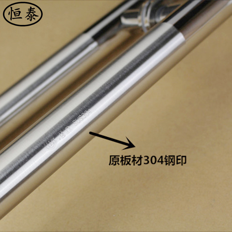 正宗SUS304加厚玻璃门拉手不锈钢拉丝圆形推拉无框门防盗木门把手