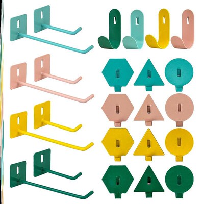 洞洞板配件挂钩圆孔专用收纳架五金通用书桌架6mm适用置物篮