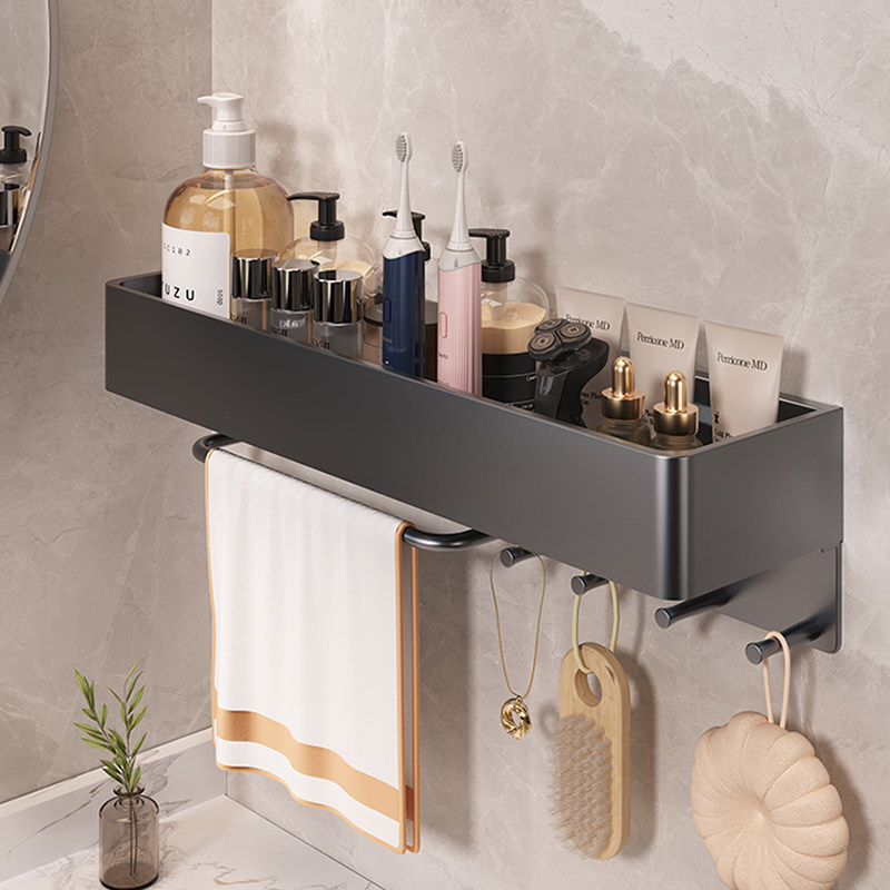 卫生间置物架浴室免打孔厕所壁挂式洗手间洗漱台化妆品收纳挂架子,家装主材,卫浴置物架,淘宝优惠券,粉丝福利购,淘宝优惠卷