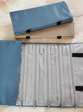 珍珠项链收纳包绒布卷袋出差参展便携首饰包手镯耳钉耳环戒指折叠