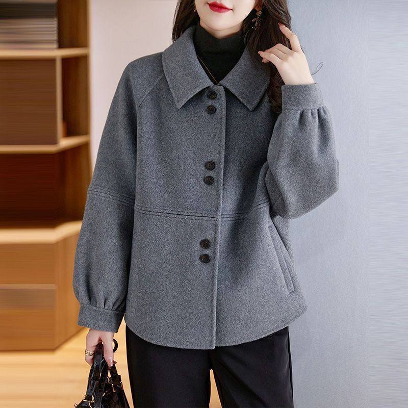 2025女秋冬新款时尚韩版高端短款洋气单面毛呢外套小个子上衣,女装/女士精品,毛呢外套,淘宝优惠券,粉丝福利购,淘宝优惠卷
