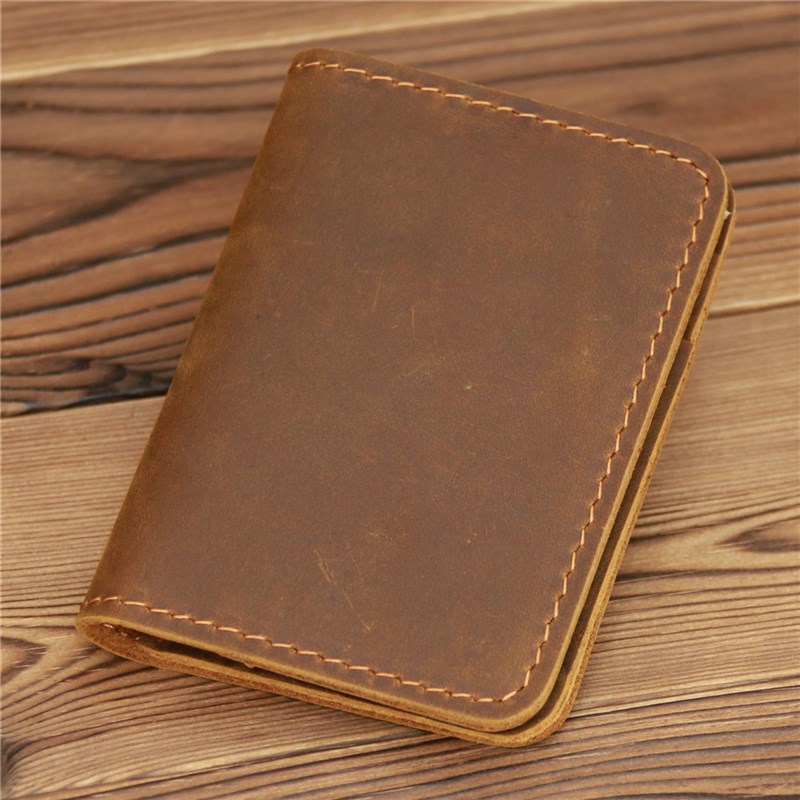 1052 New Arrival Vintage Mens Genuine Leather Credit Card H