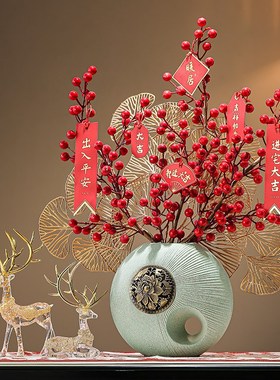 新中式客厅电视柜花瓶高档玄关装饰家居现代轻奢摆件乔迁新居礼品