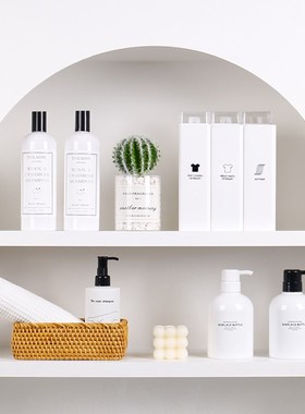 样板房阳台卫生间浴室柜饰品洗衣房摆件藤编收纳筐分装瓶软装道具