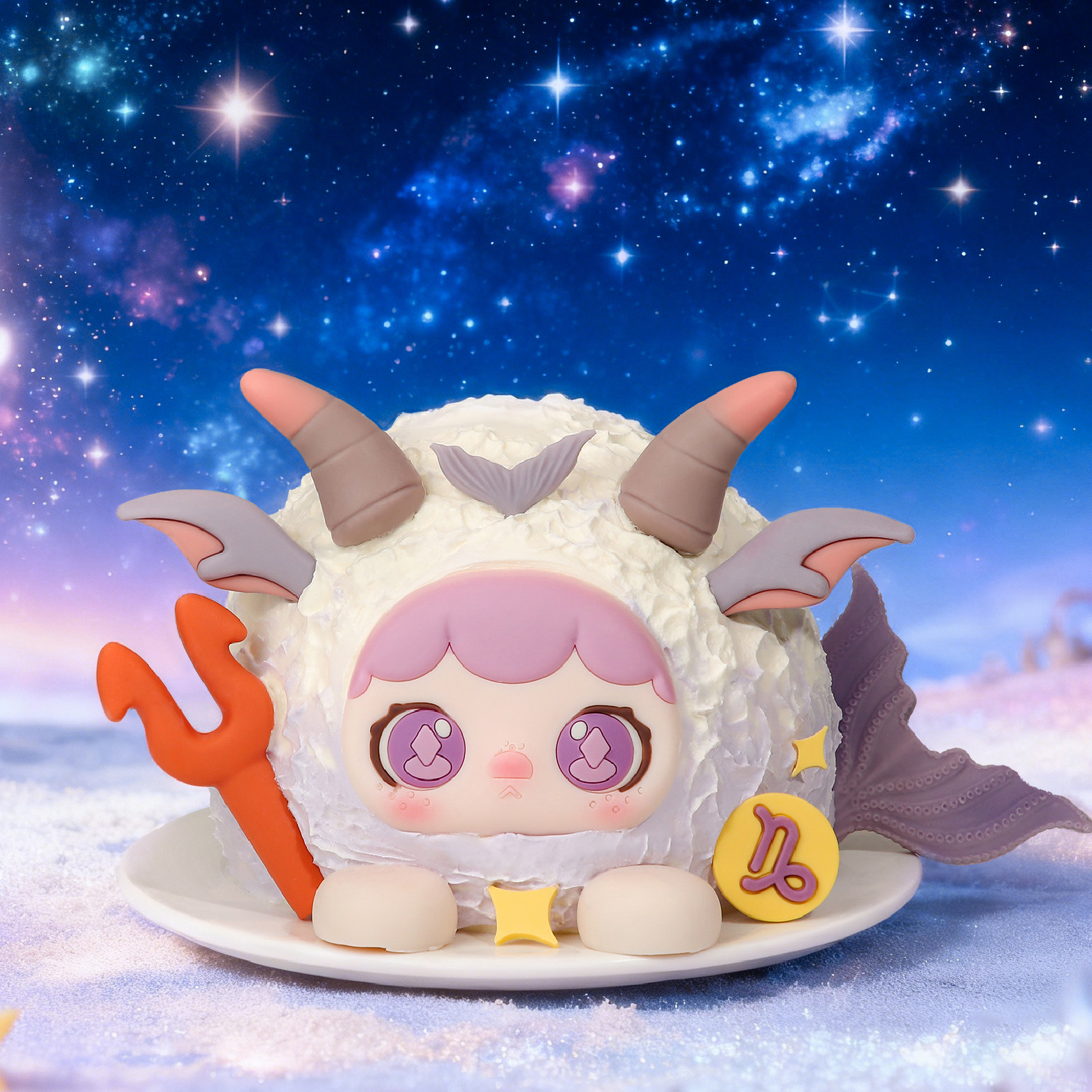 摩羯射手巧克力生日蛋糕装饰品十二星座烘焙点缀摆件（代可可脂）